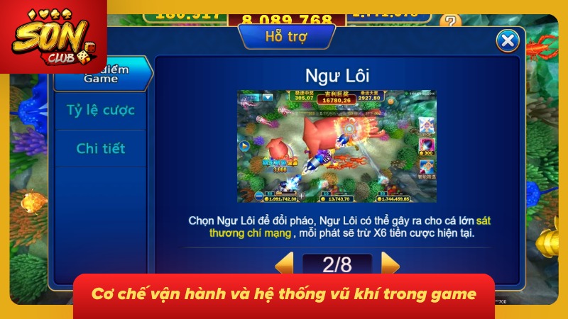 Bắn Cá Ăn Xu: Trải Nghiệm Săn Thưởng Đại Dương Đỉnh Cao 5 Cơ chế súng và đạn dược trong cổng game