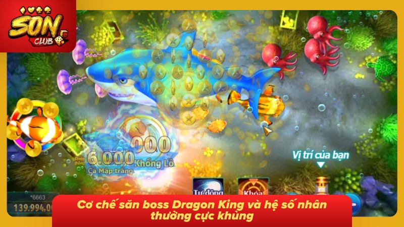 Bắn Cá Long Vương SONCLUB - Săn Cá Đỉnh Cao Cùng Bet Thủ 6 Cơ chế hấp dẫn ăn điểm nhất đối với bet thủ