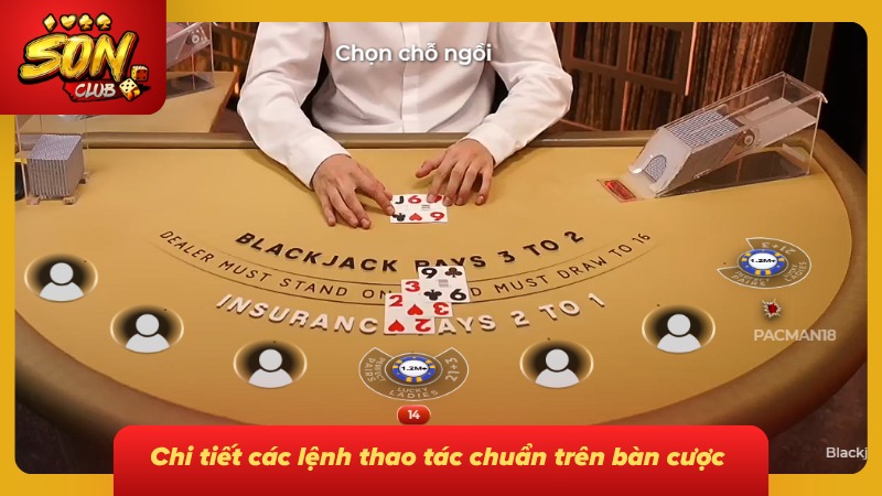 Blackjack – Bí Quyết Chơi Bài 21 Điểm Thắng Lớn Cùng Sonclub 3 Hướng dẫn các lệnh phổ biến trên bàn cược