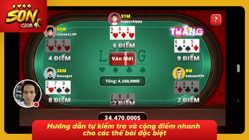 Cách Tính Điểm Bài Cào Sonclub Chuẩn Xác Đáng Tin Cậy 8 Giao diện trận bài đặc biệt không cần tính điểm