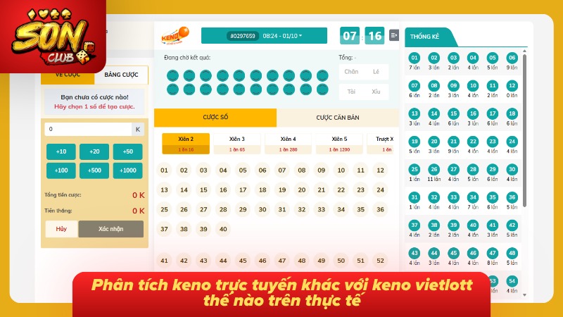 So sánh Keno trực tuyến và Keno Vietlott qua những điểm khác biệt