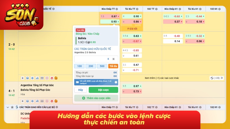 Kèo chẵn lẻ - Hướng dẫn chiến thuật đầu tư chuẩn Sonclub 4 Thao tác vội vàng dễ dẫn đến việc chọn nhầm loại vé cược không mong muốn