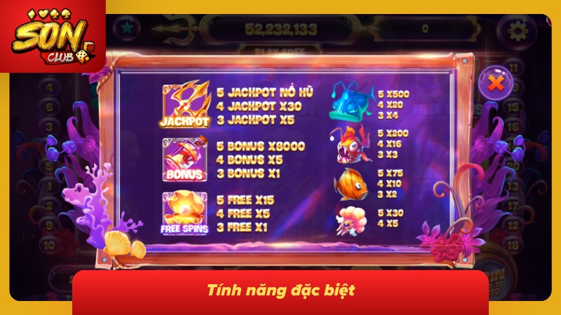Nổ Hũ Thủy Cung Sonclub - Siêu Phẩm Slot Game Hot Nhất Năm 6 Tính năng giúp thành viên ăn thưởng