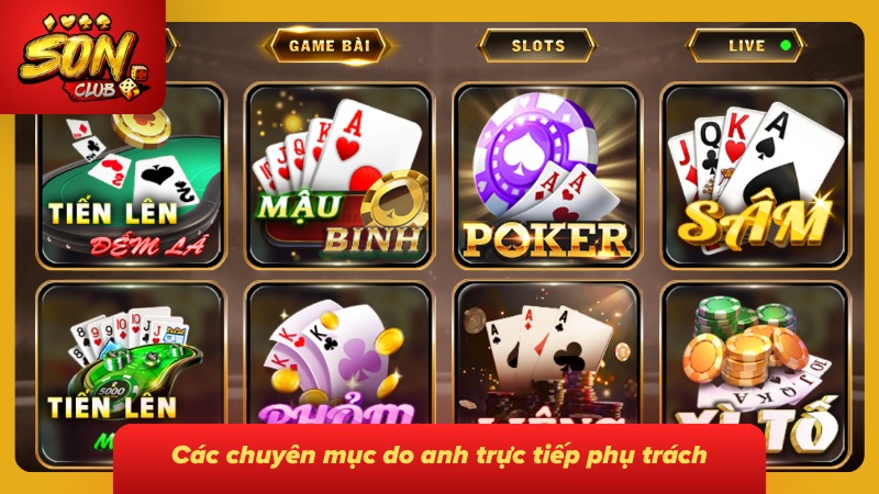 Tác giả Huỳnh James 5 Nhiều nhóm nội dung được phân chia rõ theo từng lĩnh vực chuyên trách